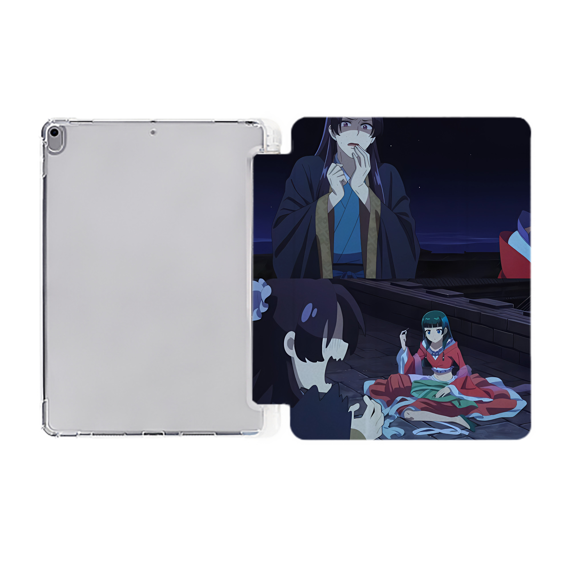 （画像用） 薬屋のひとりごと The Apothecary Diaries IPad ケース ペン収納付き 三つ折りスタンド PUレザー×シリコン 対応機種9.5/10.5/10.9インチ